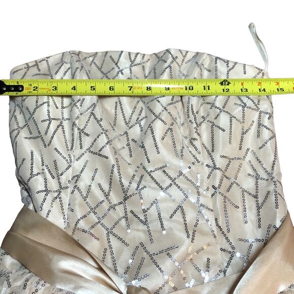 Jessica McClintock Dress Size 7 HOCO Sparkle MIDI Party Feminine Coquette 2000s - Picture 9 of 10